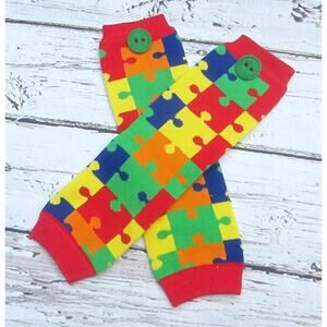 Handmade baby boy leg warmers, Lego, first birthday infant leggings girls nwot
